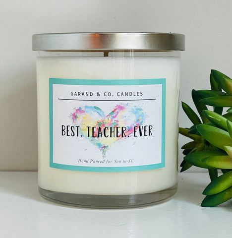 12 oz Clear Glass Jar Candle - Tega Cay, SC Peaches – Garand Candles